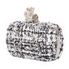 Alexander Mcqueen Heraldry Skull Tweed Box Clutch in Gray (black white) - Lyst