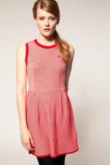 ASOS Collection Asos Knitted Dress with Stitch Detail - Lyst