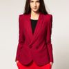 Asos Collection Asos Tailored Blazer with Power Shoulders in Red (sangria) - Lyst