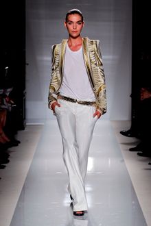 Balmain Spring 2012 Wide Side Pocket Pants In White - Lyst
