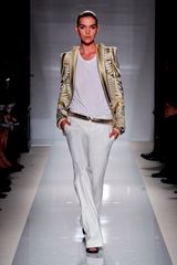 Balmain Spring 2012 Wide Side Pocket Pants In White