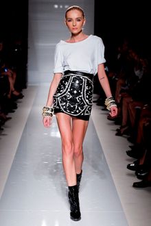 Balmain Spring 2012 White Scoop Neck Top  - Lyst
