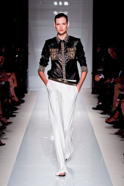 Balmain Spring 2012 Bright White Wide Leg Pants in White - Lyst