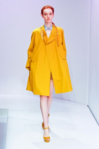 Carven Spring 2012 Yellow High Heel Platform Sandals - Lyst