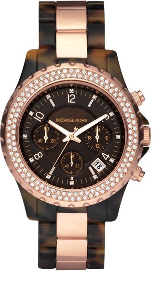  Round Tortoise Glitz Watch 