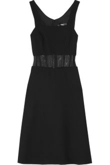 Versus  Twill and Boned Tulle Dress - Lyst