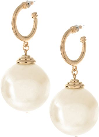 ASOS Collection Asos Pearl Doorknocker Style Earrings - Lyst