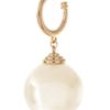 Asos Collection Asos Pearl Doorknocker Style Earrings in Beige (cream) - Lyst