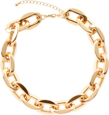 Asos Collection Asos Open Link Chain Collar Necklace in Gold | Lyst
