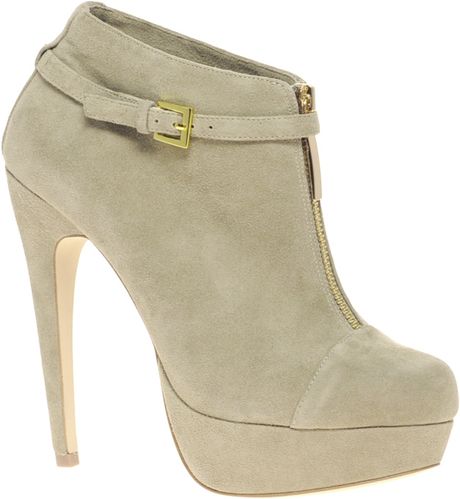 Asos Asos Tino Suede and Zip Ankle Shoe Boot in Gray (grey) - Lyst