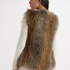 Halston Heritage Faux Fur Vest in Beige (natural) - Lyst