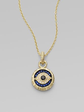 Judith Ripka Sapphire & 14k Yellow Gold Necklace - Lyst