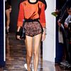 Balenciaga Spring 2012 Black And Pink Pattern High Waist Mini Short in Black (orange) - Lyst