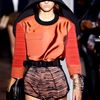 Balenciaga Spring 2012 Black And Pink Pattern High Waist Mini Short in Black (orange) - Lyst