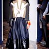 Balenciaga Spring 2012 Navy Blue Mid Length Skirt With Wide Black Hem in Blue (grey, natural, white) - Lyst