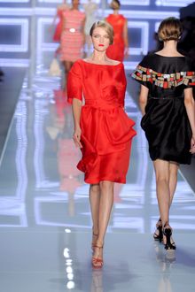Dior Spring 2012 Red Snakeskin T-Strap Sandals - Lyst