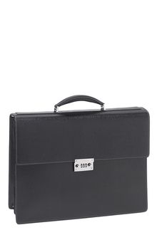Ferragamo Double Gusset Leather Briefcase - Lyst