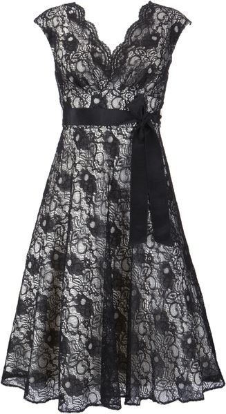 John Lewis Women Lace Prom Dress Black in Black | Lyst
