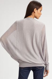 Theory Joan Semi-sheer Dolman-sleeve Wool-rich Sweater - Lyst