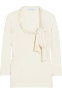 Carolina Herrera Rope-detail Wool-blend Sweater - Lyst