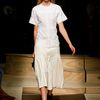 Celine Spring 2012 Beige Knife Pleated Midi Skirt With White ExtraWide Buckle Belt in Beige - Lyst