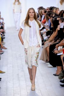 Chloé Spring 2012 White Translucent Puff Sleeved Shirt - Lyst
