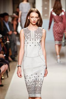 Loewe Spring 2012 Gray Print Sleeveless Knee Lenght Dress With  - Lyst