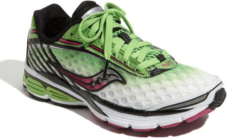 Green and Pink Saucony Running Shoes