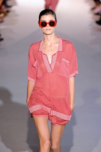 Stella McCartney Spring 2012 Red Round Plastic Frame Sunglasses - Lyst