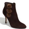 Via Spiga Prudence Genuine Mink Fur Trim Bootie in Black (tmoro) - Lyst