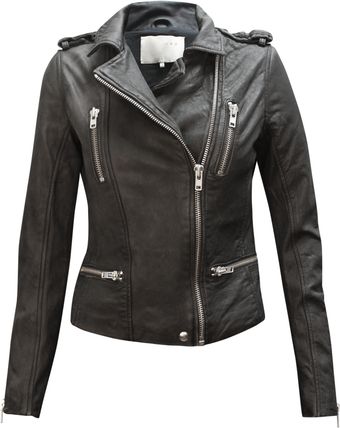 Iro Agata Black Leather Biker Jacket - Lyst