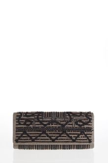 Oscar de la Renta Embroidered Roll Clutch - Lyst