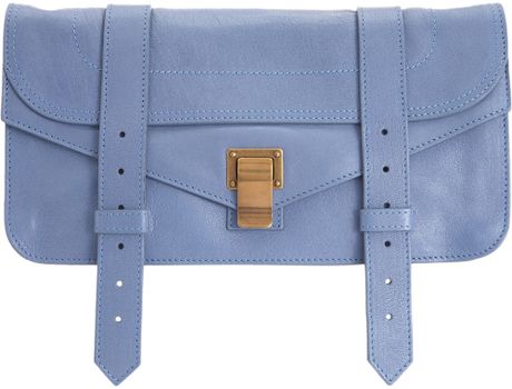 Proenza Schouler Ps1 Pochette Leather in Blue (lilac) - Lyst