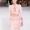 Alexander Mcqueen Spring 2012 Pink Ruffle Trim Pencil Skirt  in Pink - Lyst