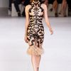 Alexander Mcqueen Leather Lace Dress in Black - Lyst
