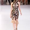 Alexander Mcqueen Leather Lace Dress in Black - Lyst