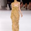 Alexander Mcqueen Spring 2012 Cut Out High Neck MilleFeuille Gown in Gold - Lyst