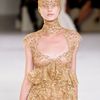 Alexander Mcqueen Spring 2012 Cut Out High Neck MilleFeuille Gown in Gold - Lyst