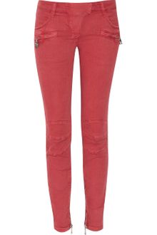 Balmain Low-rise Skinny Motocross Jeans - Lyst