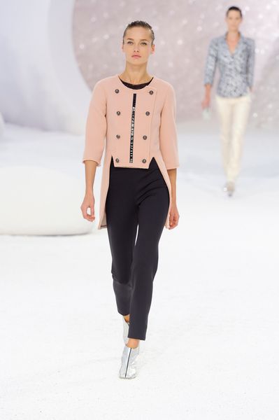 Chanel Spring 2012 Pink Asymmetric Cut Out Jacket  in Pink (black) - Lyst