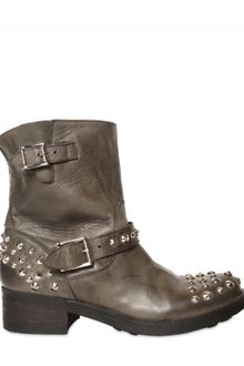 Chiara Ferragni 40mm Biker Leather Studs Boots - Lyst