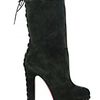 Christian Louboutin 140 Mm Step N Roll Suede Boots in Gray (grey) - Lyst