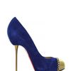 Christian Louboutin 120 Mm Metalipp Suede Pumps in Blue (indigo) - Lyst