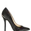 Ferragamo 100mm Croco Embossed Suede Pumps in Black - Lyst