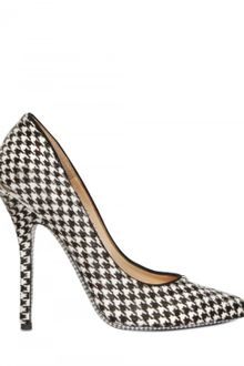 Ferragamo 100mm Houndstooth Ponyskin Pumps - Lyst