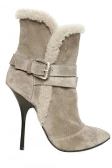 Giuseppe Zanotti 120mm Suede and Buckled Pointy Boots - Lyst