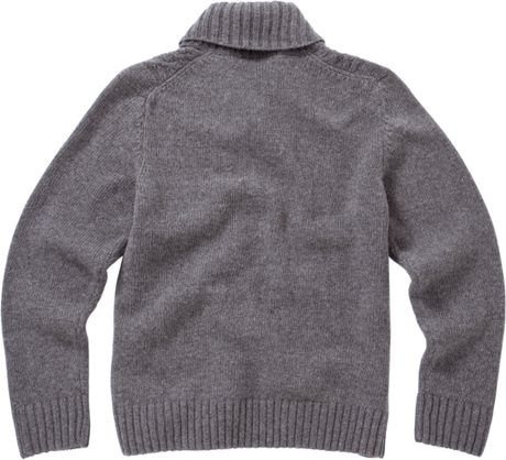 John Lewis Men Cable Knit Shawl Neck Jumper Grey in Gray for Men (grey) | Lyst