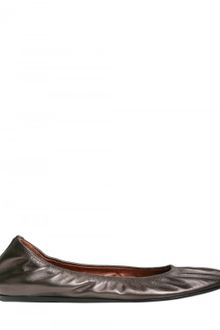 Lanvin Metallic Calf Ballerina Flats - Lyst
