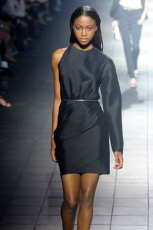 Lanvin Spring 2012 Black Asymmetric One Sleeve Dress - Lyst