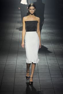 Lanvin Spring 2012 Black Leather Peep Toe Platform Sandals  - Lyst